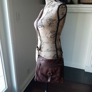 FOSSIL LEATHER CROSSBODY KEYPER MESSENGER BAG